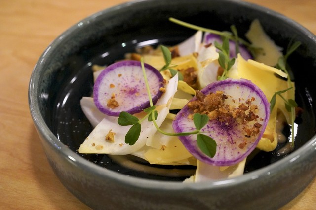 This lil endive salad was so tasty. So well balanced with the cheese