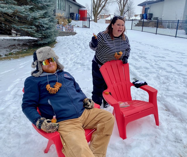 Excited to be drinking together