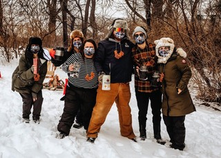 Bock Fest - The O'Bock Fest crew with our Tia masks