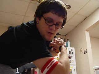 So buff I can wear a Dodgeball headband on my arm