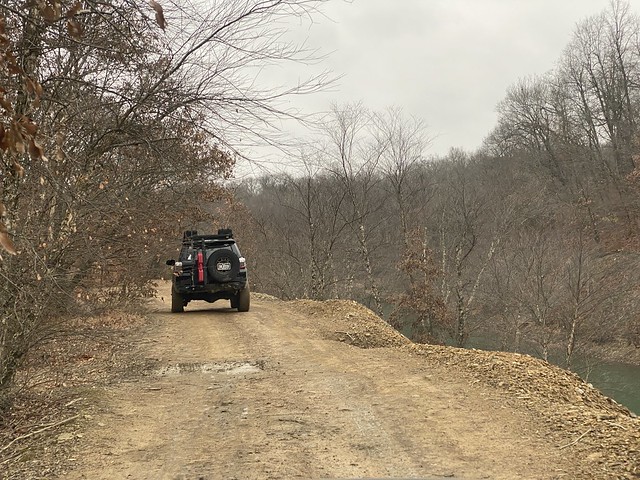 Driving along the river
