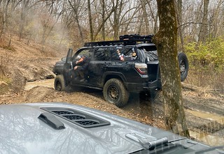 Off-roading - This puddle was a little deep