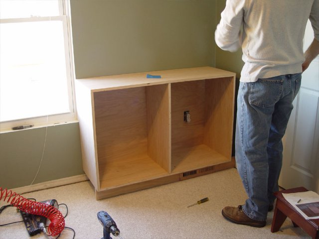 The first set of cabinets