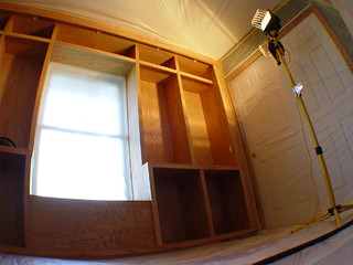 House - Getting ready to spray the lacquer