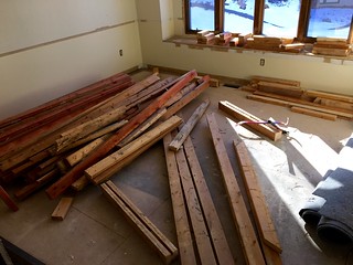 This room served as the demolition lumberyard during a lot of our remodel