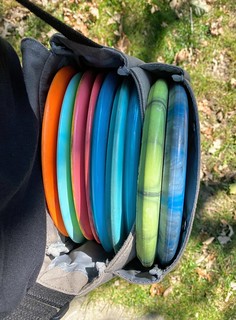 A round of disc golf