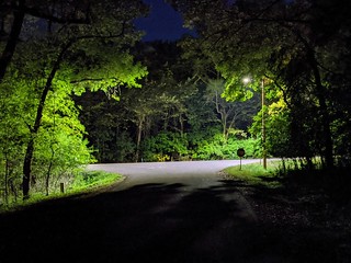 Crossroads on the night walk