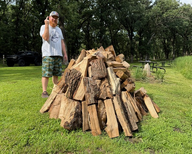 Josh ordered a truckload of firewood delivered to the campsite. Craig and I showed up first and f...