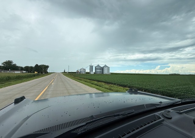 Blue skies in the distance