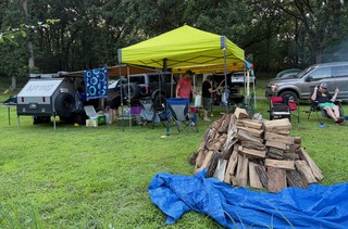 Travel - Back at camp... got some firewood to burn.