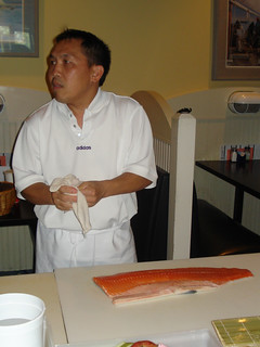 La - and a slab of salmon