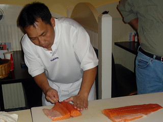 Cutting off the blood line and skin.