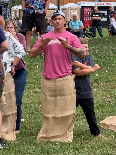Preppin for the potato sack race