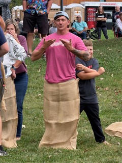 Preppin for the potato sack race