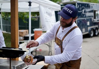 Gettin some cheese from the cheese bar