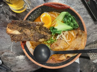 Travel - Hokkaido Ramen House. The beef rib was a little over the top.