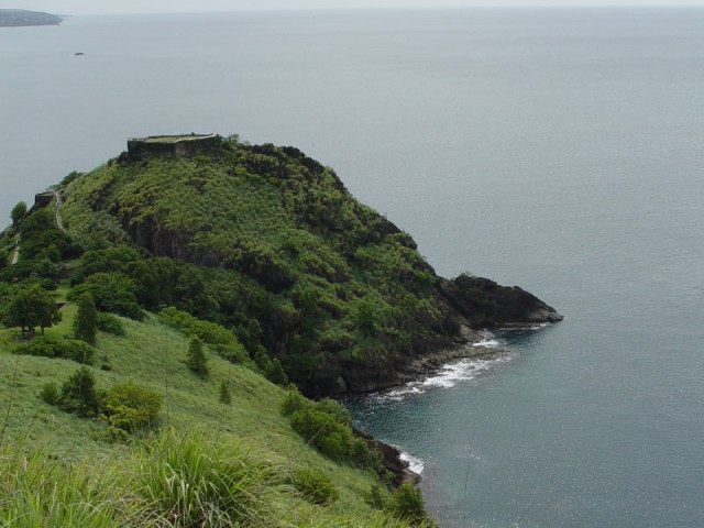 Pigeon Island: Fort Rodney from Signal Peak