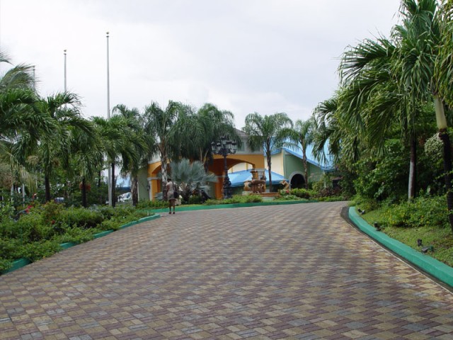 The driveway to our resort