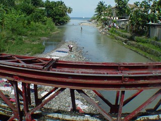 Doing laundry outside of Soufriere