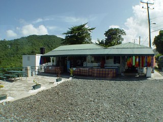 A little shop overlooking Marigot Bay - this is where I bought the spiced rum and Pitons