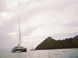 This insane privately owned catamaran by our resort