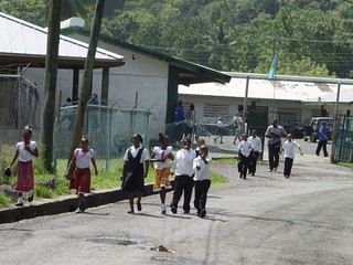 The Anse La Ray school just outside the forest.