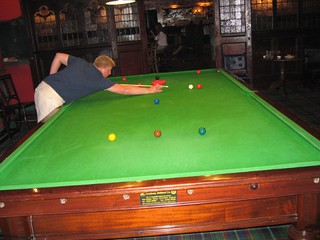 Snooker tables are huge