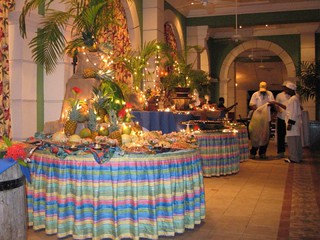 Midnight seafoord/chocolate buffet