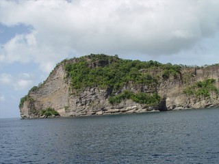 The coast going up the side of St Lucia