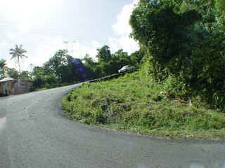 The narrow winding roads in the mountains.  There should be a Gran Turismo level called St Lucia
