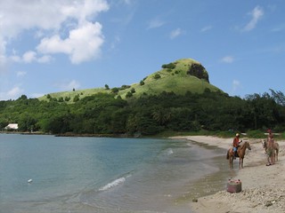 Signal Peak, Pigeon Island.  The mountain at the end of our resort's peninsula