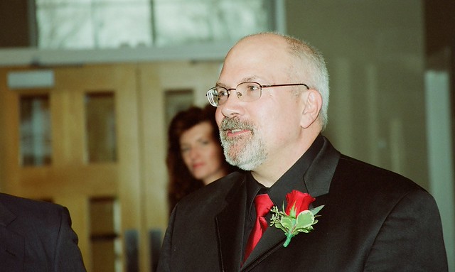 Jeff greeting guests