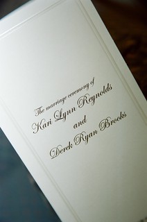 The marriage ceremony of Kari and Derek