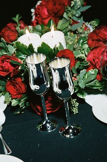 Drinks - Silver champagne flutes