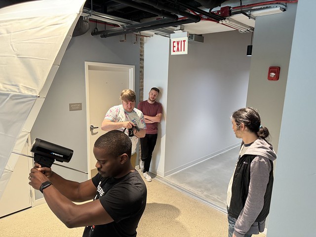 Will brought a whole head shot setup