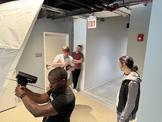 Will brought a whole head shot setup