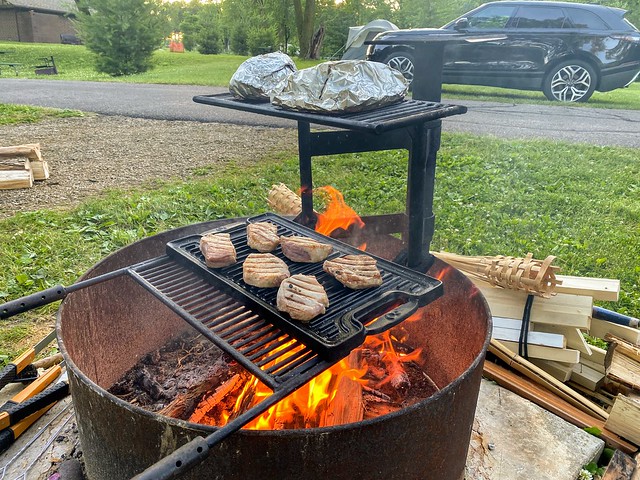 Grillin over the fire