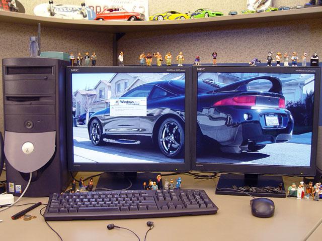 My monitors and eclipse wallpaper