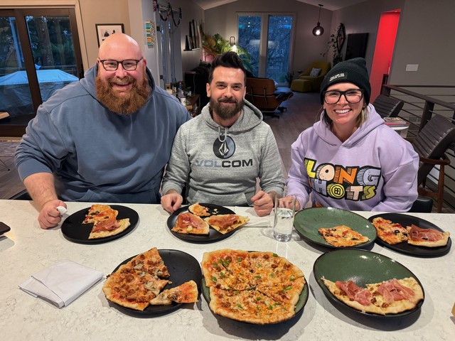 Homemade pizzas!