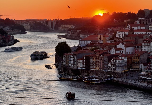 Sunset over Porto