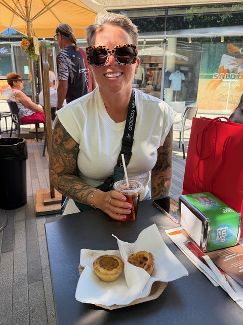 Stopping for tea and some Pastel de Natas (maybe the best we had the entire trip. So, so tasty)