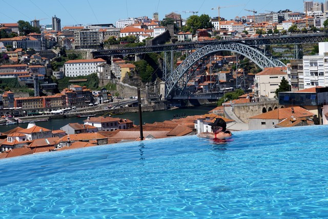 Cooling off in The Yeatman infinity pool