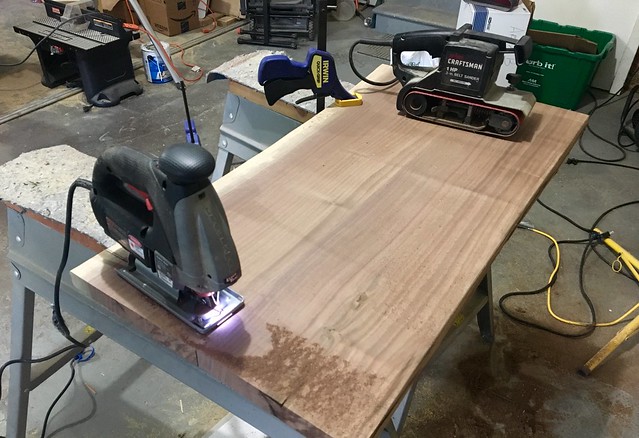 Playing with this slab of walnut.