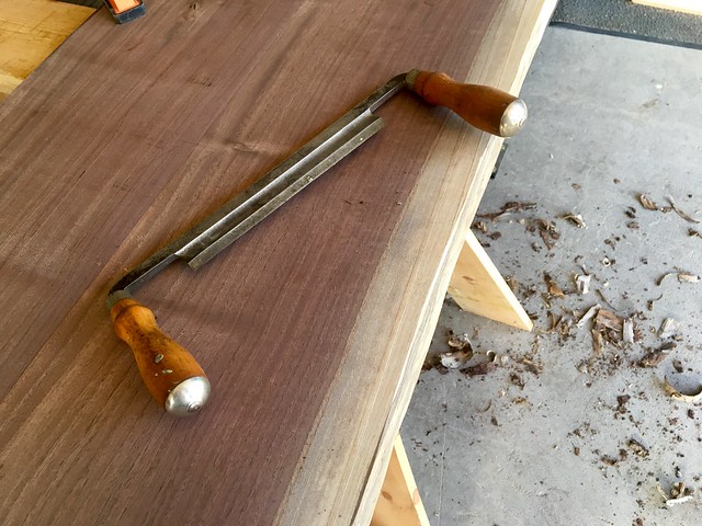 Cleanin up the edge of this walnut