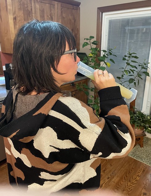 Tasting her belgian white