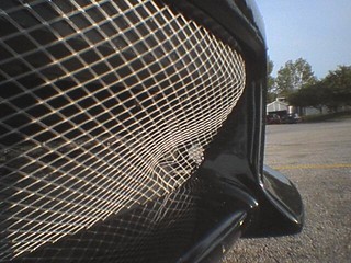 a boulder hit my grill