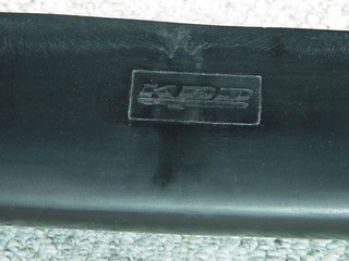 The logo in the urethane bumper