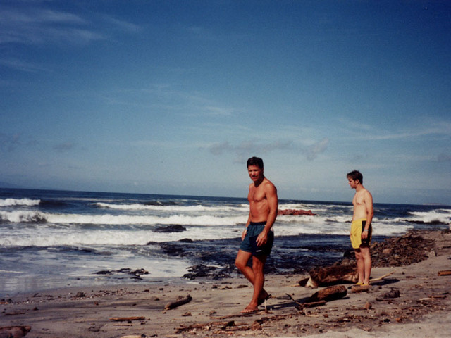 Dad and I on the beach