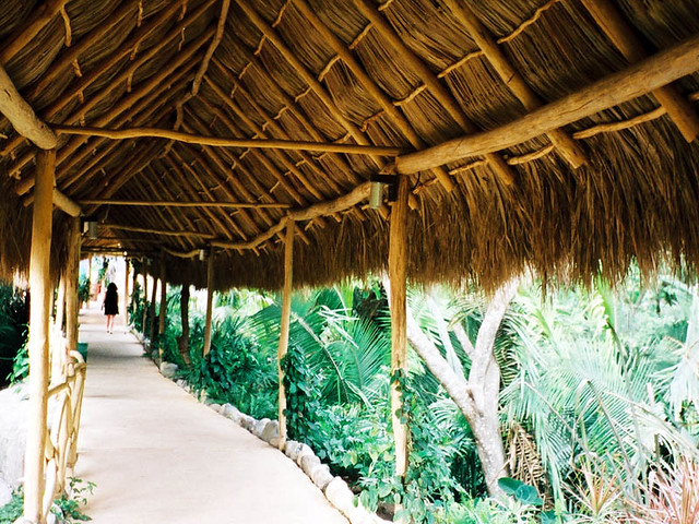 A covered sidewalk @ Viva Vallarta