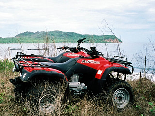 ATVs and a bay
